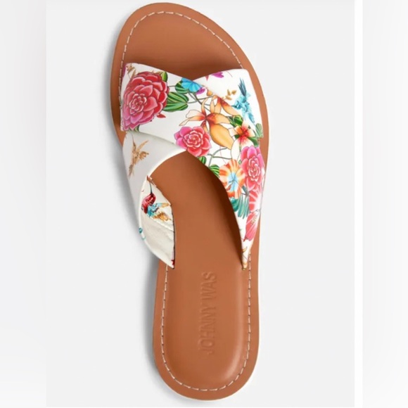 Johnny Was Shoes - Johnny Was Andra Floral Cross-Band Sandals – Size 7